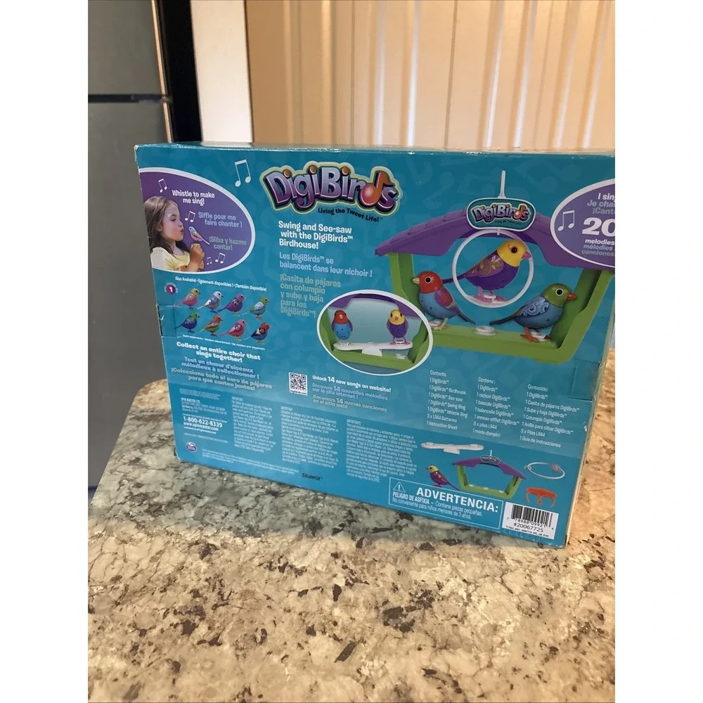 Rare SEALED Digi Birds Singing Bird W/‎ Swing & See-saw Birdhouse Set Series 1